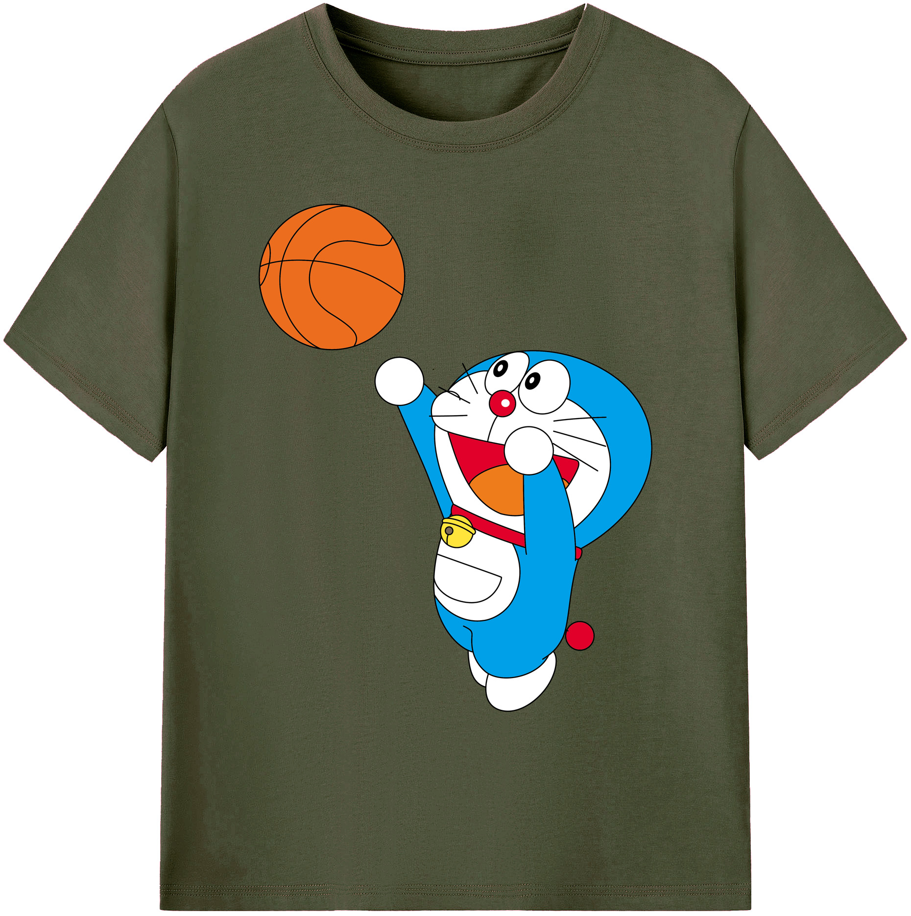 （画像用） ドラえもん Doraemon 綿100％ メンズ半袖Tシャツ｜肌触りやわらか＆通気性